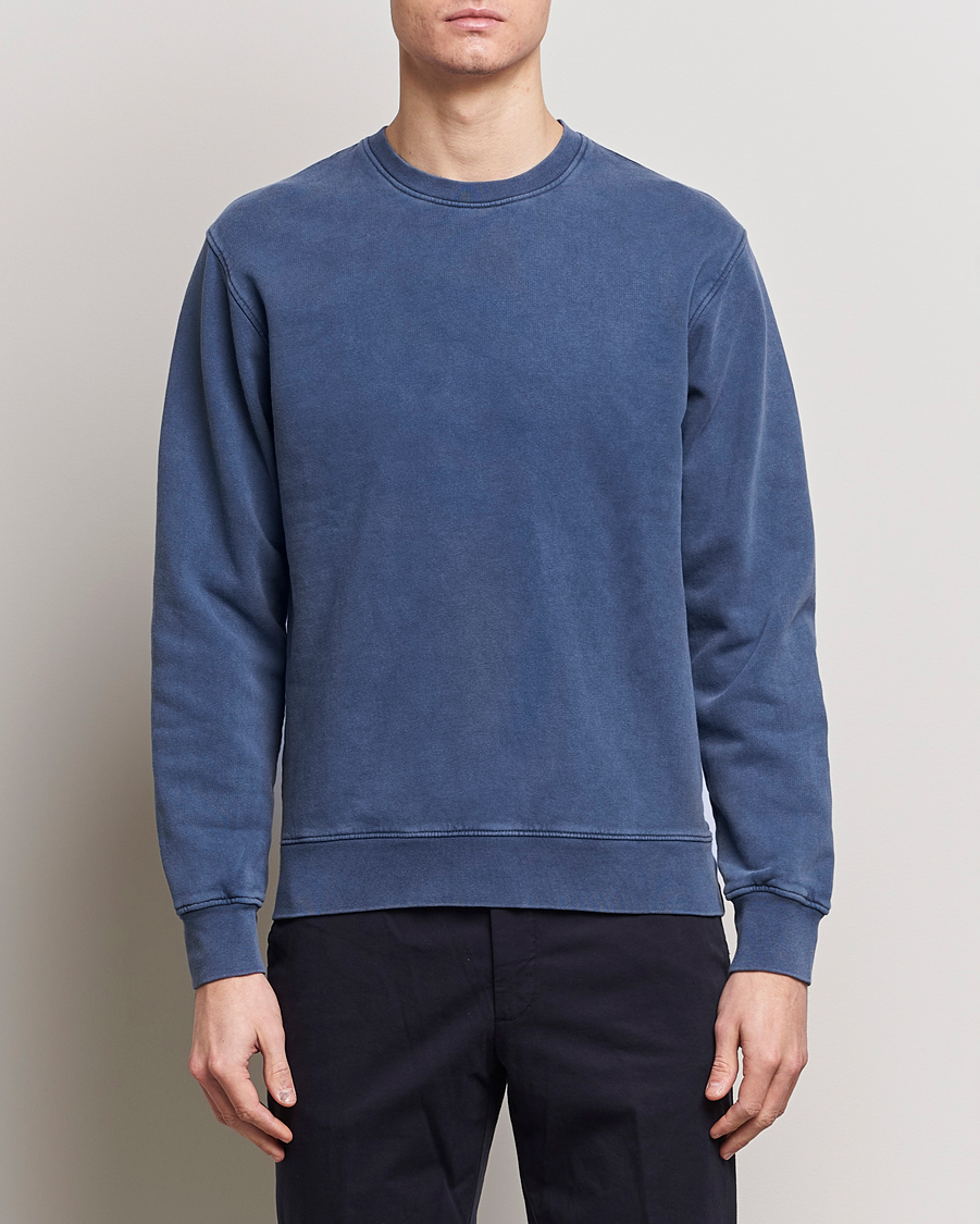 Herr | Tröjor | Colorful Standard | Classic Organic Crew Neck Sweat Neptune Blue