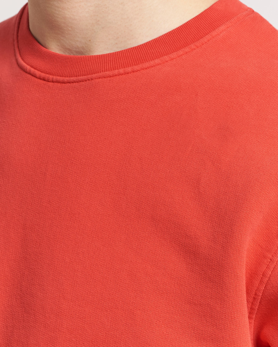 Herr | Tröjor | Colorful Standard | Classic Organic Crew Neck Sweat Red Tangerine