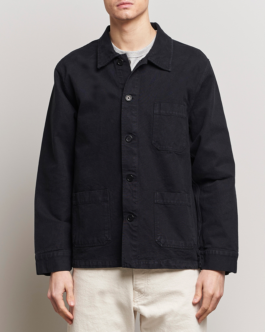Herr | Casual | Colorful Standard | Organic Workwear Jacket Deep Black