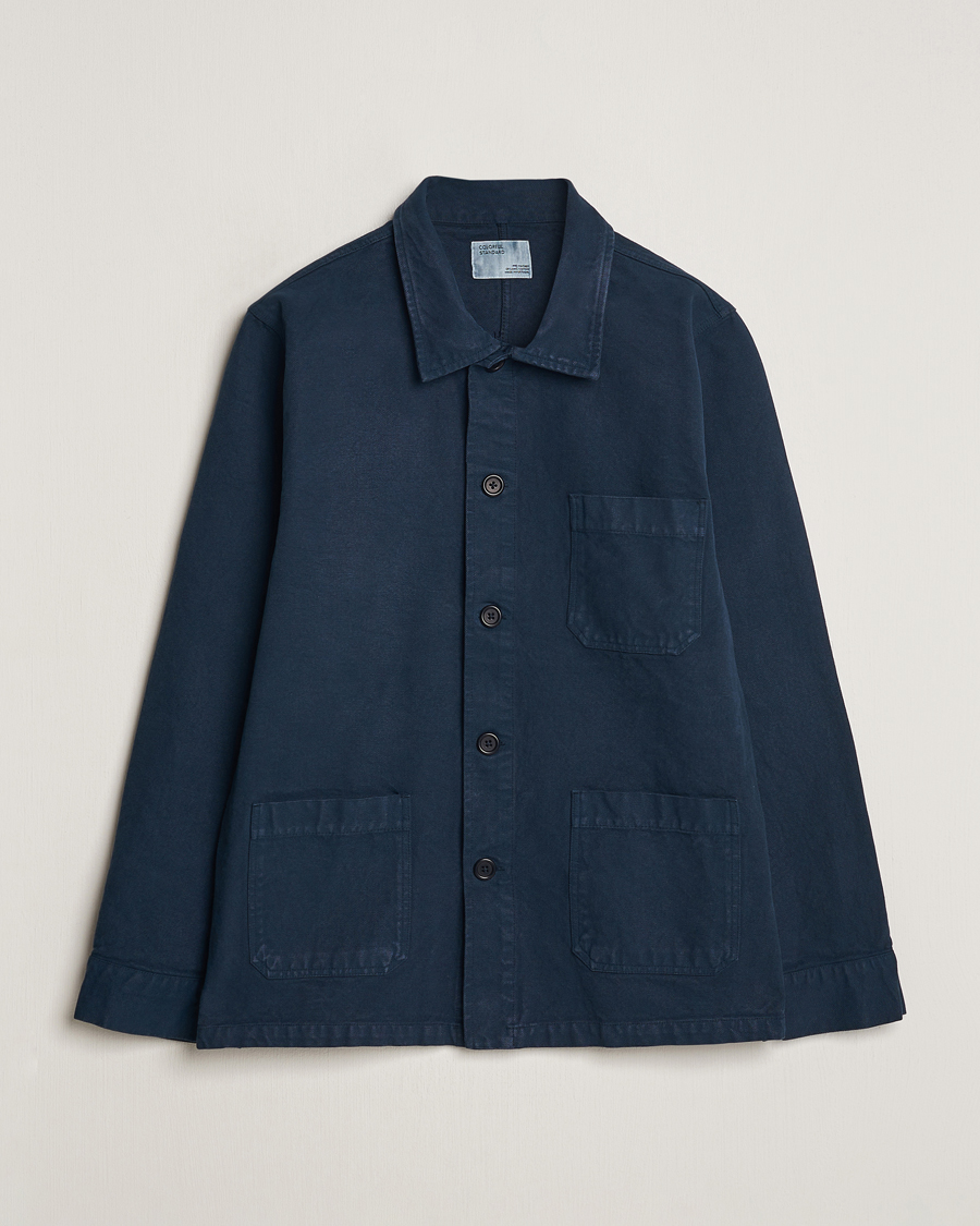 Herr | Skjortor | Colorful Standard | Organic Workwear Jacket Navy Blue