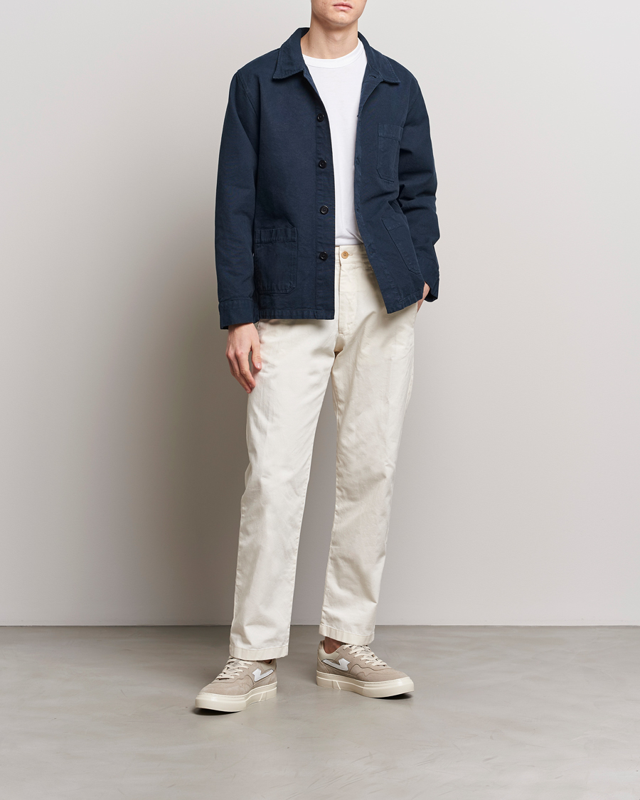 Herr | Skjortor | Colorful Standard | Organic Workwear Jacket Navy Blue
