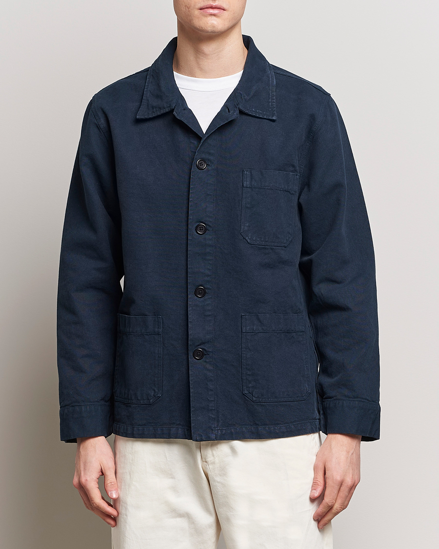 Herr | An overshirt occasion | Colorful Standard | Organic Workwear Jacket Navy Blue