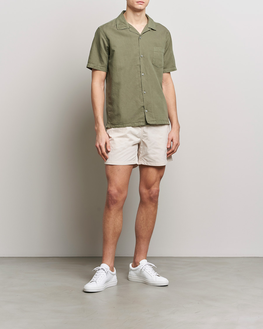 Herr | Skjortor | Colorful Standard | Cotton/Linen Short Sleeve Shirt Dusty Olive