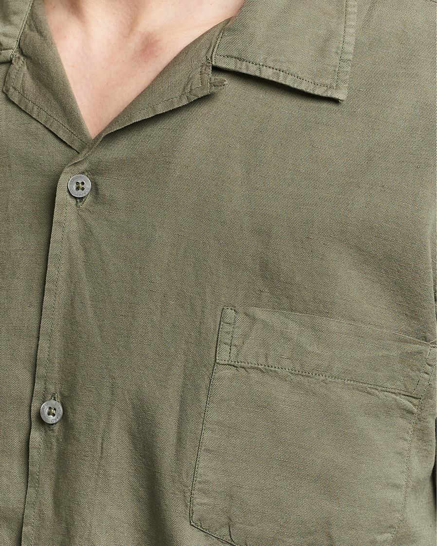 Herr | Skjortor | Colorful Standard | Cotton/Linen Short Sleeve Shirt Dusty Olive