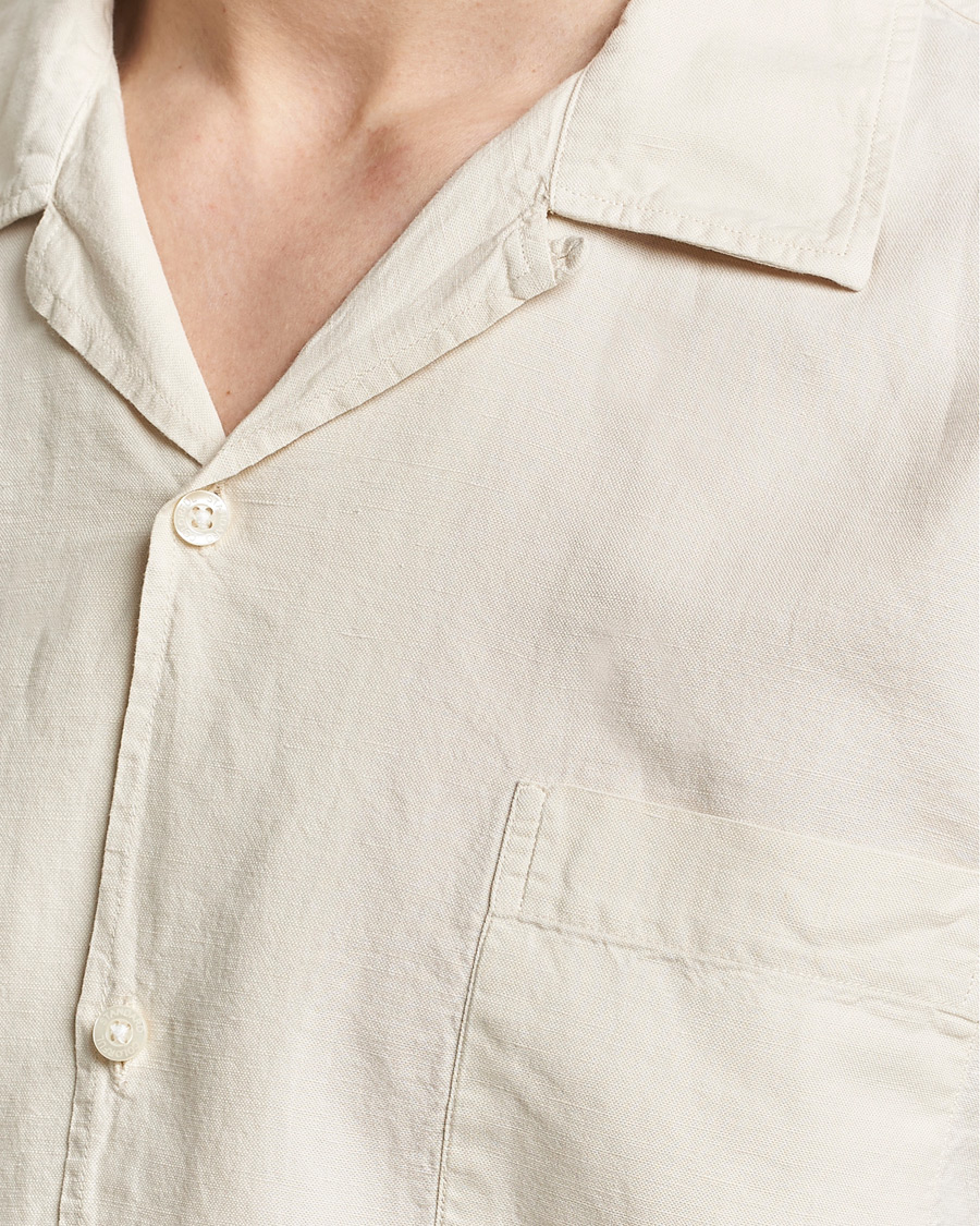 Herr | Skjortor | Colorful Standard | Cotton/Linen Short Sleeve Shirt Ivory White
