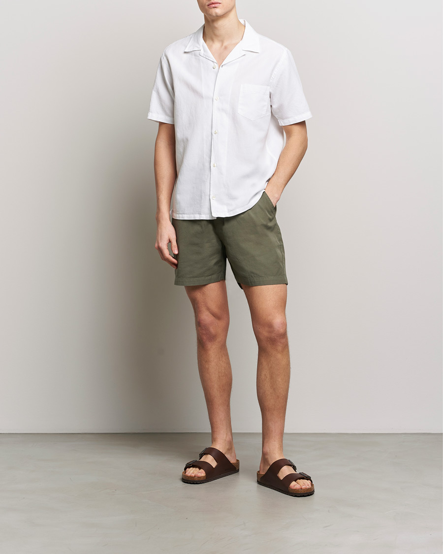 Herr | Skjortor | Colorful Standard | Cotton/Linen Short Sleeve Shirt Optical White