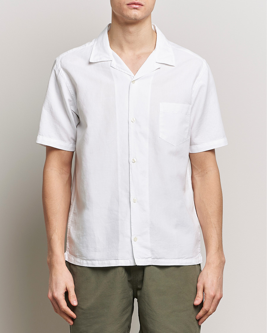 Herr | Casual | Colorful Standard | Cotton/Linen Short Sleeve Shirt Optical White