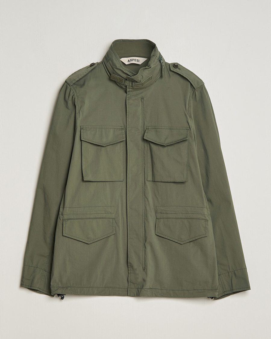 Herr | Jackor | Aspesi | Lightweight Cotton Field Jacket Military