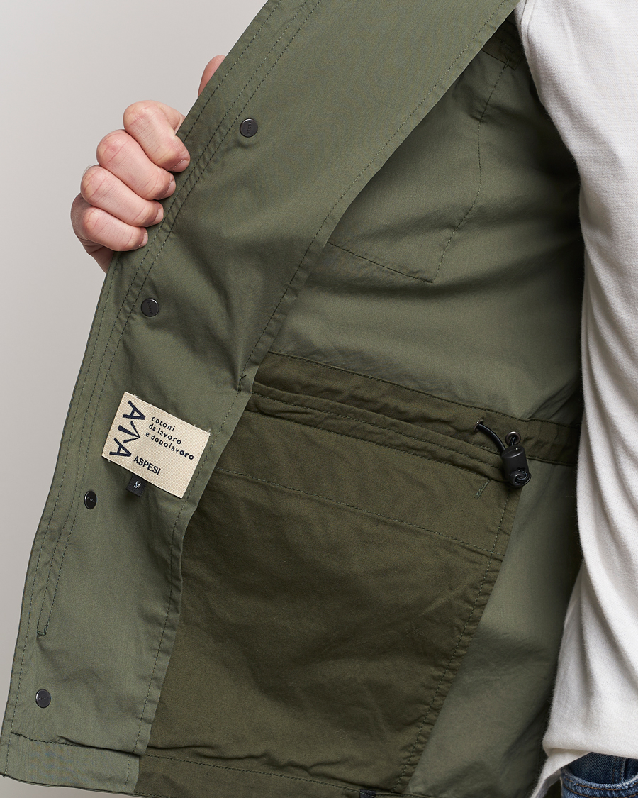 Herr | Jackor | Aspesi | Lightweight Cotton Field Jacket Military
