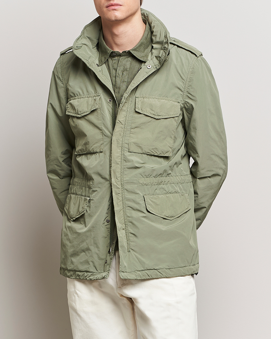 Herr | Aspesi | Aspesi | Giubotto Garment Dyed Field Jacket Sage