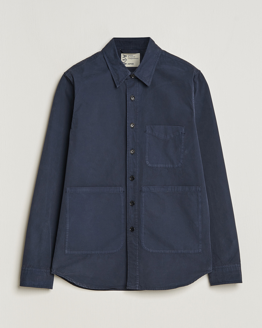 Herr | Jackor | Aspesi | Utility Shirt Jacket Navy