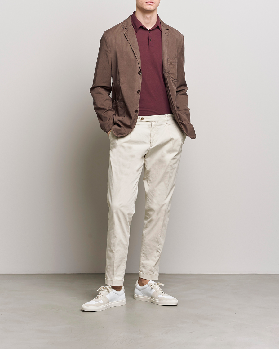 Herr | Kavajer | Aspesi | Samuraki Washed Cotton Blazer Dark Brown