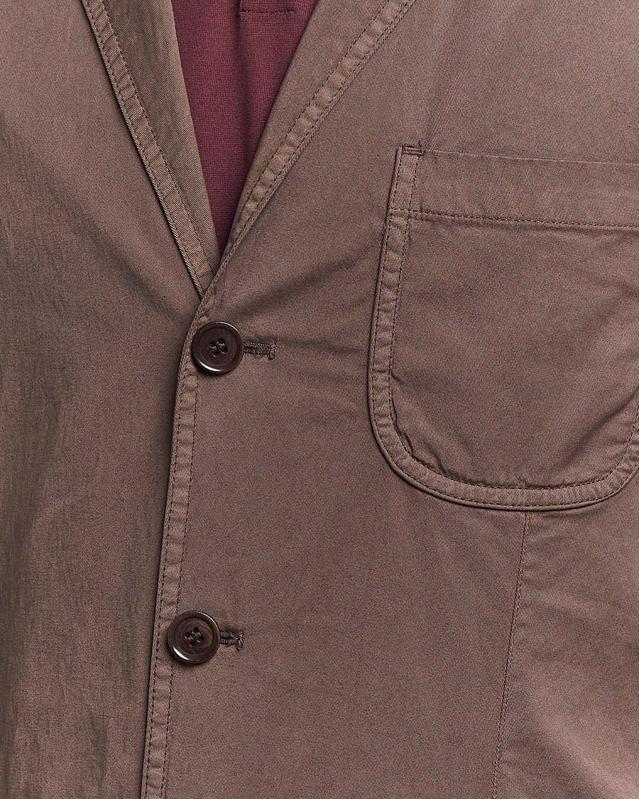 Herr | Kavajer | Aspesi | Samuraki Washed Cotton Blazer Dark Brown