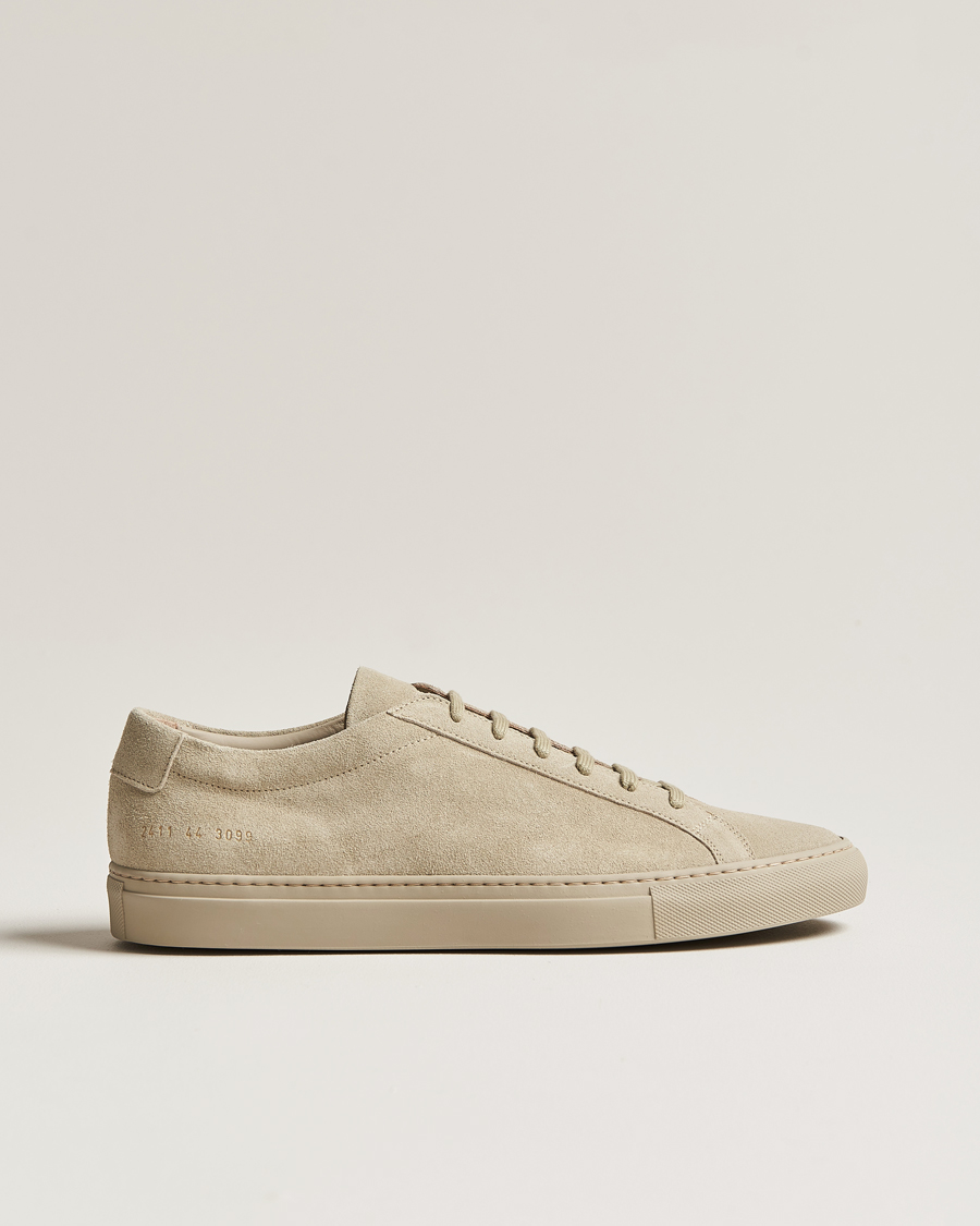 Herr | Common Projects Original Achilles Suede Sneaker Bone | Common Projects | Original Achilles Suede Sneaker Bone