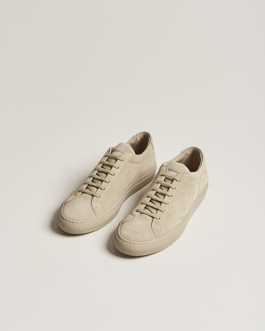 Herr | Common Projects Original Achilles Suede Sneaker Bone | Common Projects | Original Achilles Suede Sneaker Bone