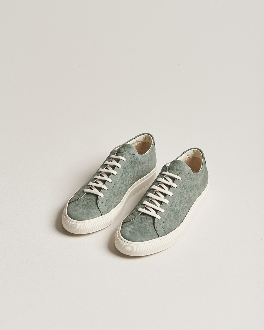 Herr | Avdelningar | Common Projects | Original Achilles Pebbled Nubuck Sneaker Sage