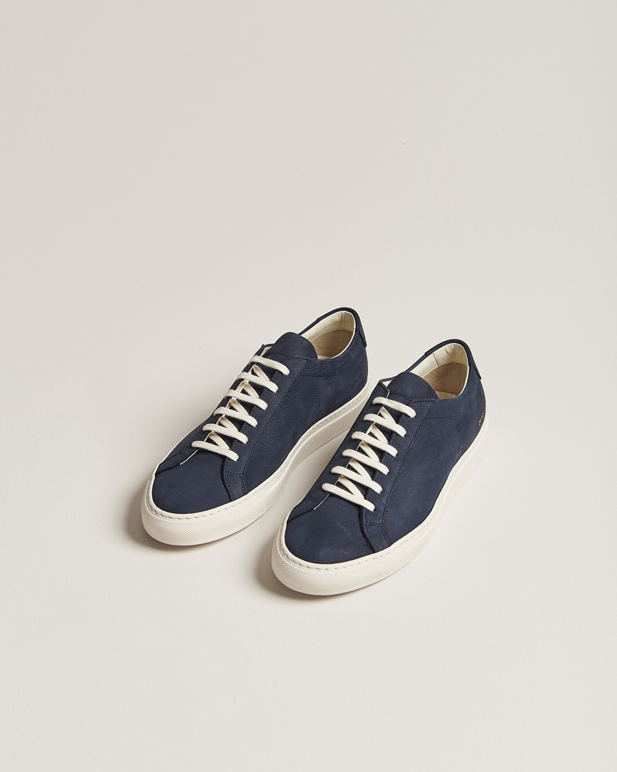 Herr | Contemporary Creators | Common Projects | Original Achilles Pebbled Nubuck Sneaker Navy