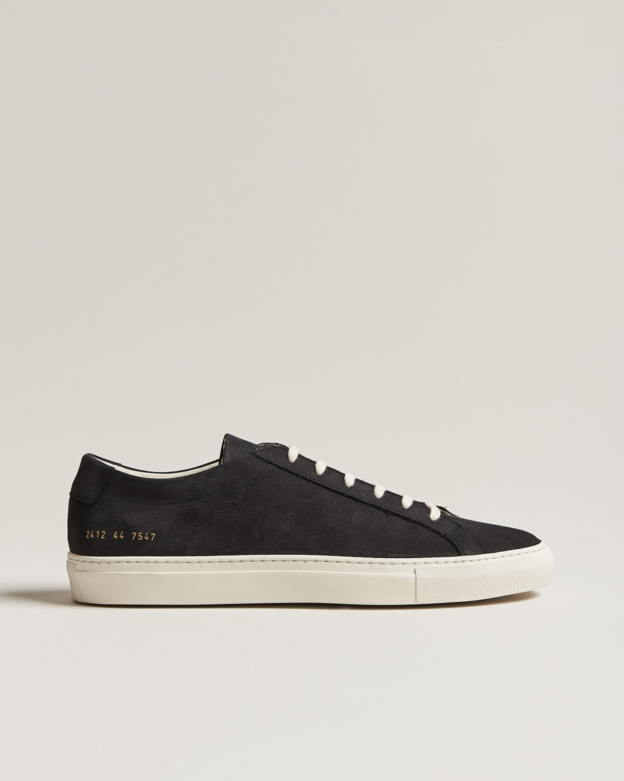 Herr | Common Projects Original Achilles Pebbled Nubuck Sneaker Black | Common Projects | Original Achilles Pebbled Nubuck Sneaker Black