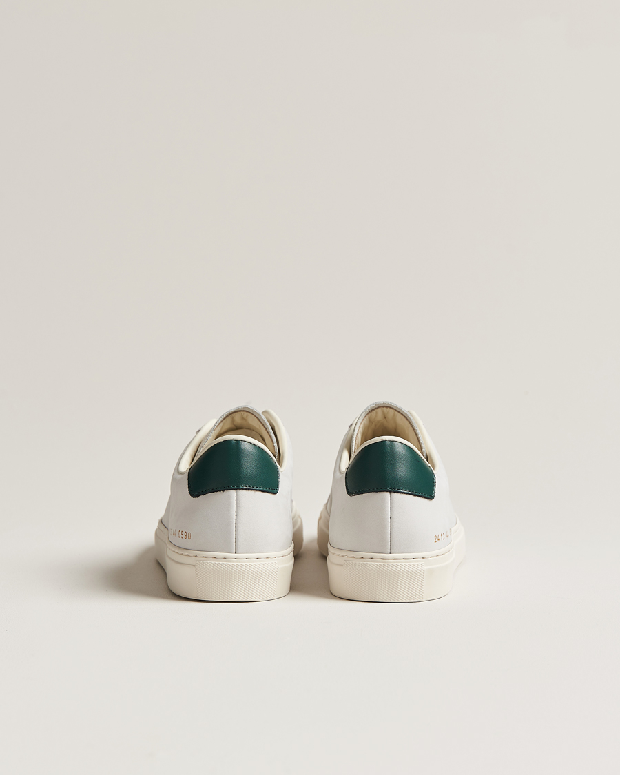 Herr | Common Projects Retro Pebbled Nappa Leather Sneaker White/Green | Common Projects | Retro Pebbled Nappa Leather Sneaker White/Green
