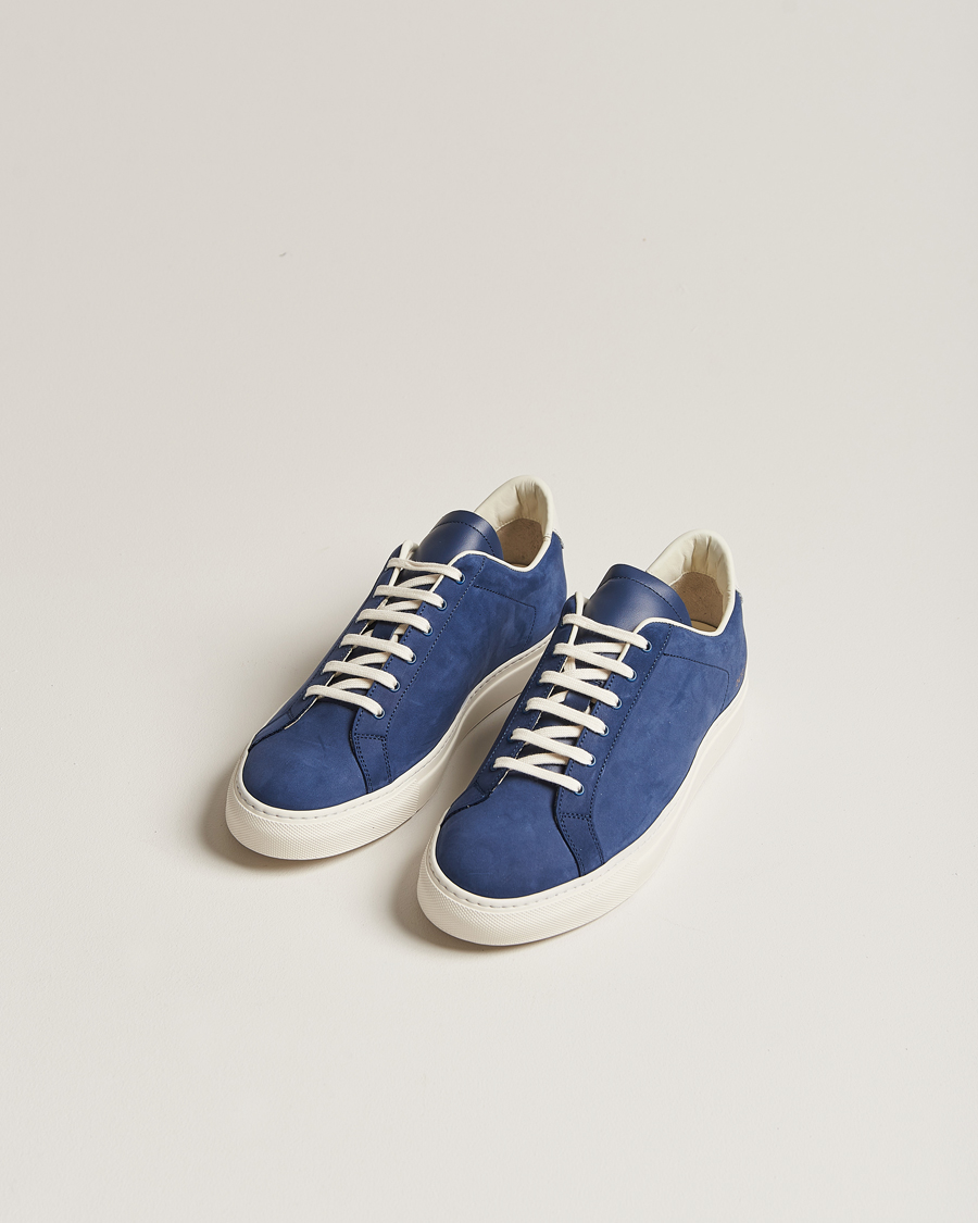 Herr | Contemporary Creators | Common Projects | Retro Pebbled Nappa Leather Sneaker Blue/White