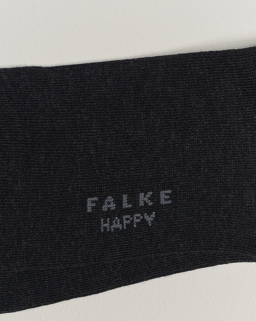 Herr | Falke | Falke | Happy 2-Pack Cotton Socks Anthracite Melange