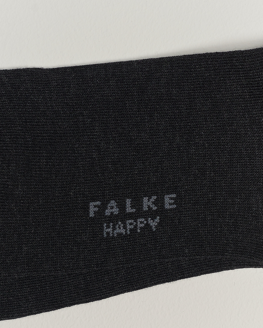 Herr | Underkläder | Falke | Happy 2-Pack Cotton Socks Anthracite Melange