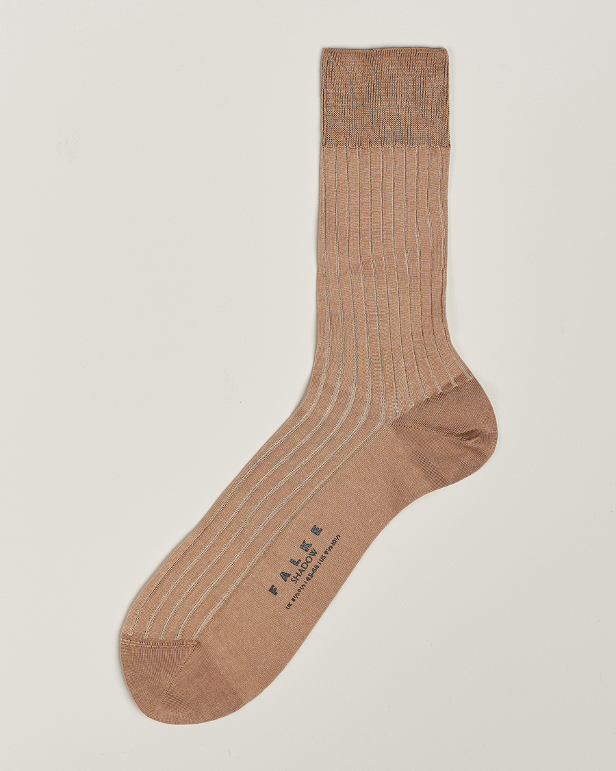 Herr | Underkläder | Falke | Shadow Stripe Sock Camel/White