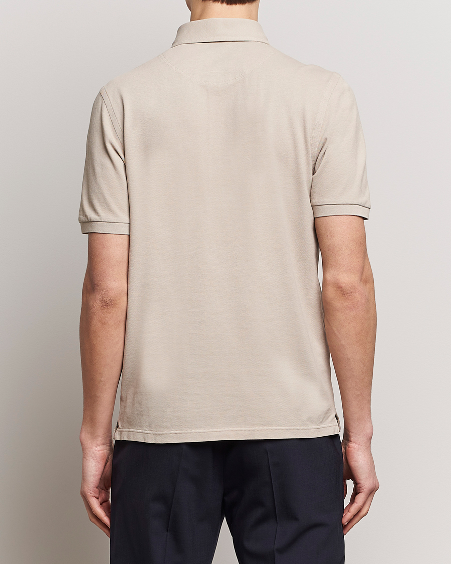 Herr | Pikéer | Gran Sasso | Washed Polo Beige Melange