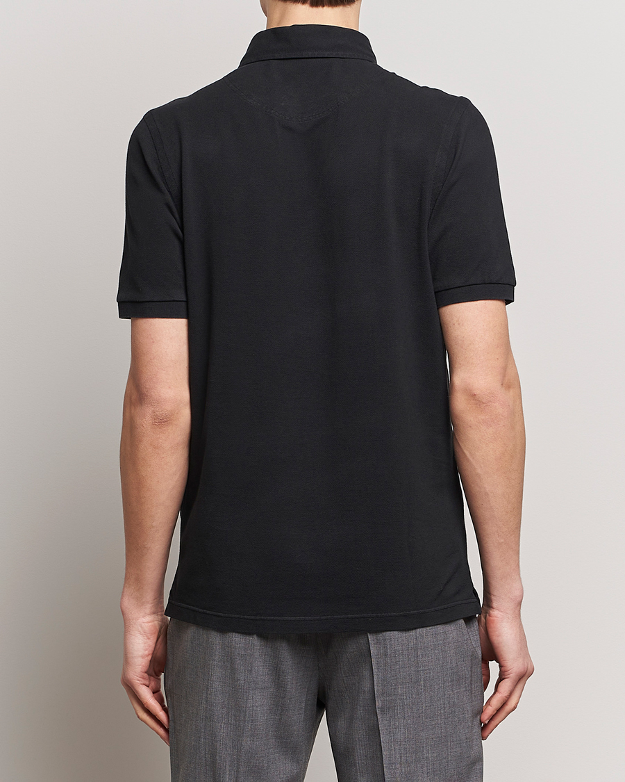 Herr | Pikéer | Gran Sasso | Washed Polo Black