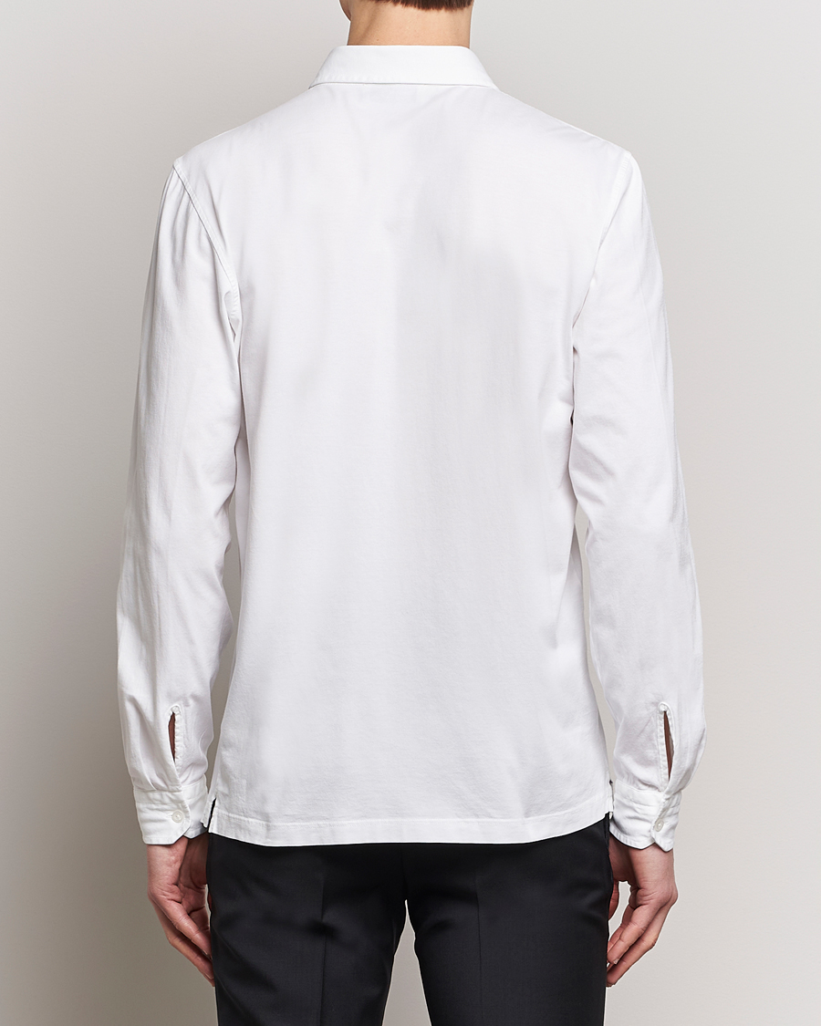 Herr | Skjortor | Gran Sasso | Washed Cotton Jersey Shirt White