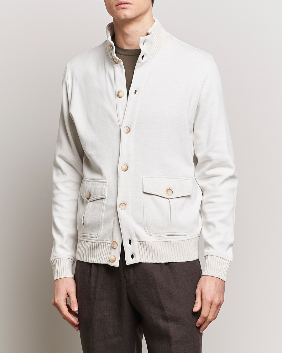 Herr | Gran Sasso | Gran Sasso | Cotton Pocket Bomber Jacket Cream