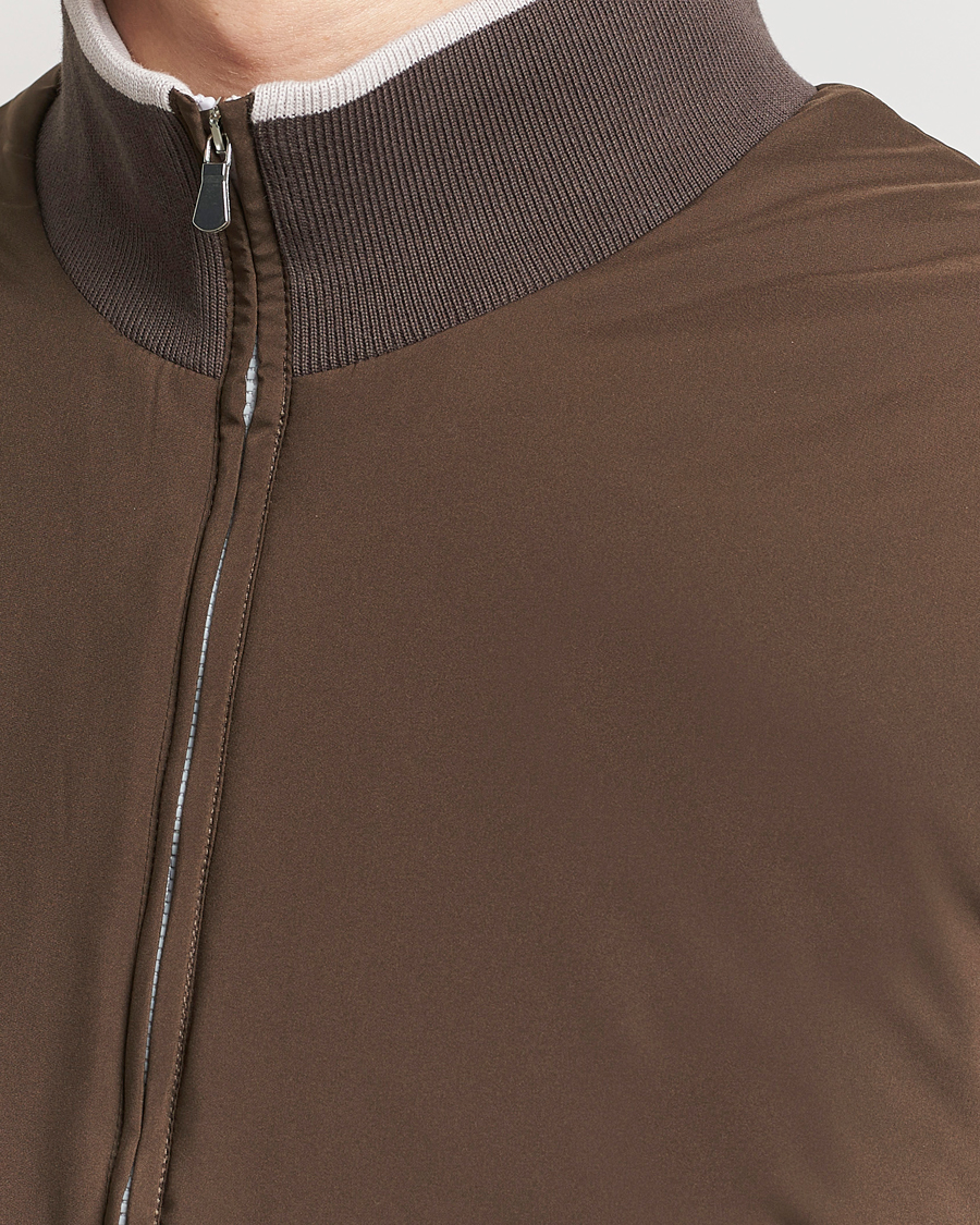 Herr | Jackor | Gran Sasso | Nylon Light Padded Gilet Dark Brown