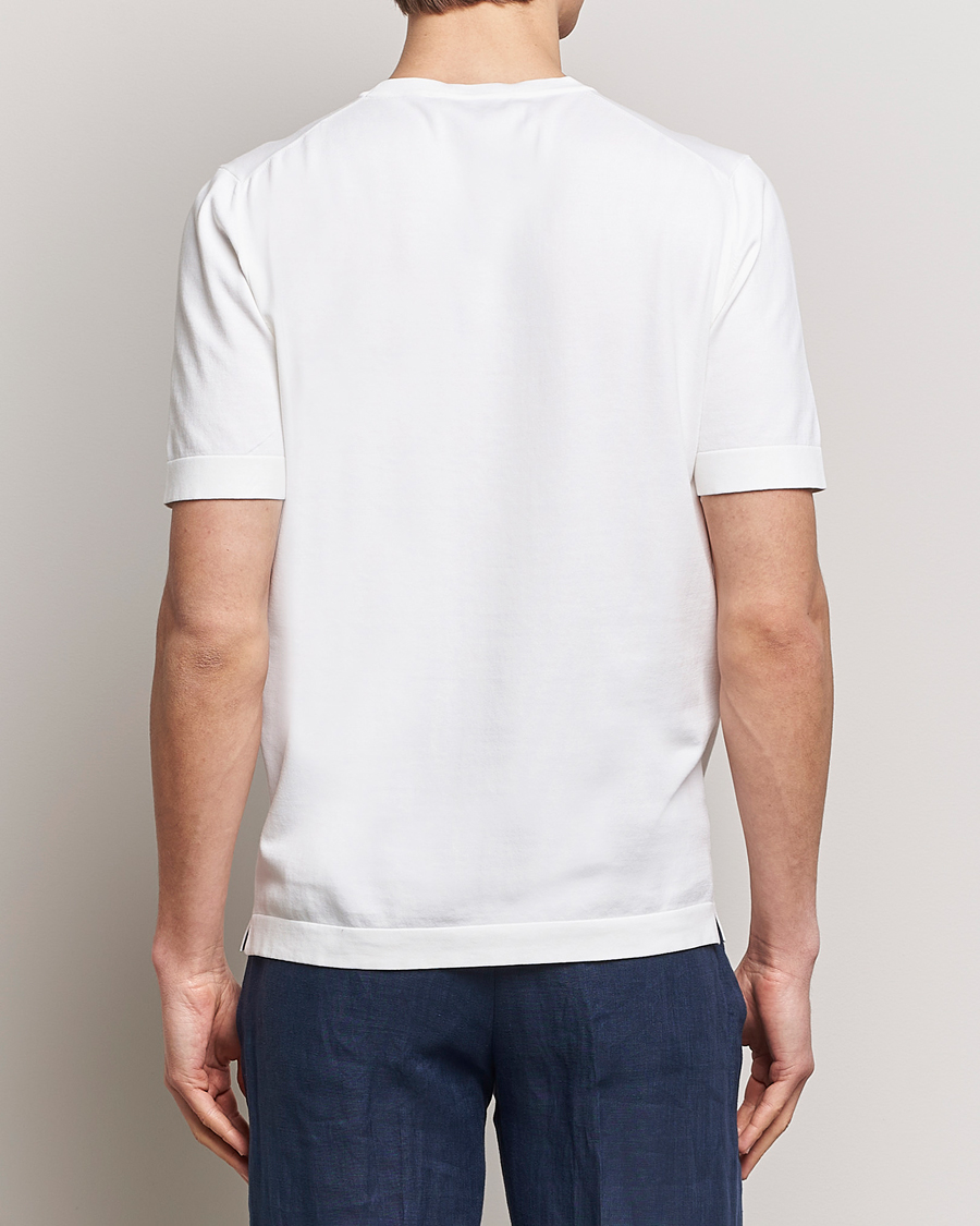 Herr | T-Shirts | Gran Sasso | Cotton Knitted Crew Neck T-Shirt White