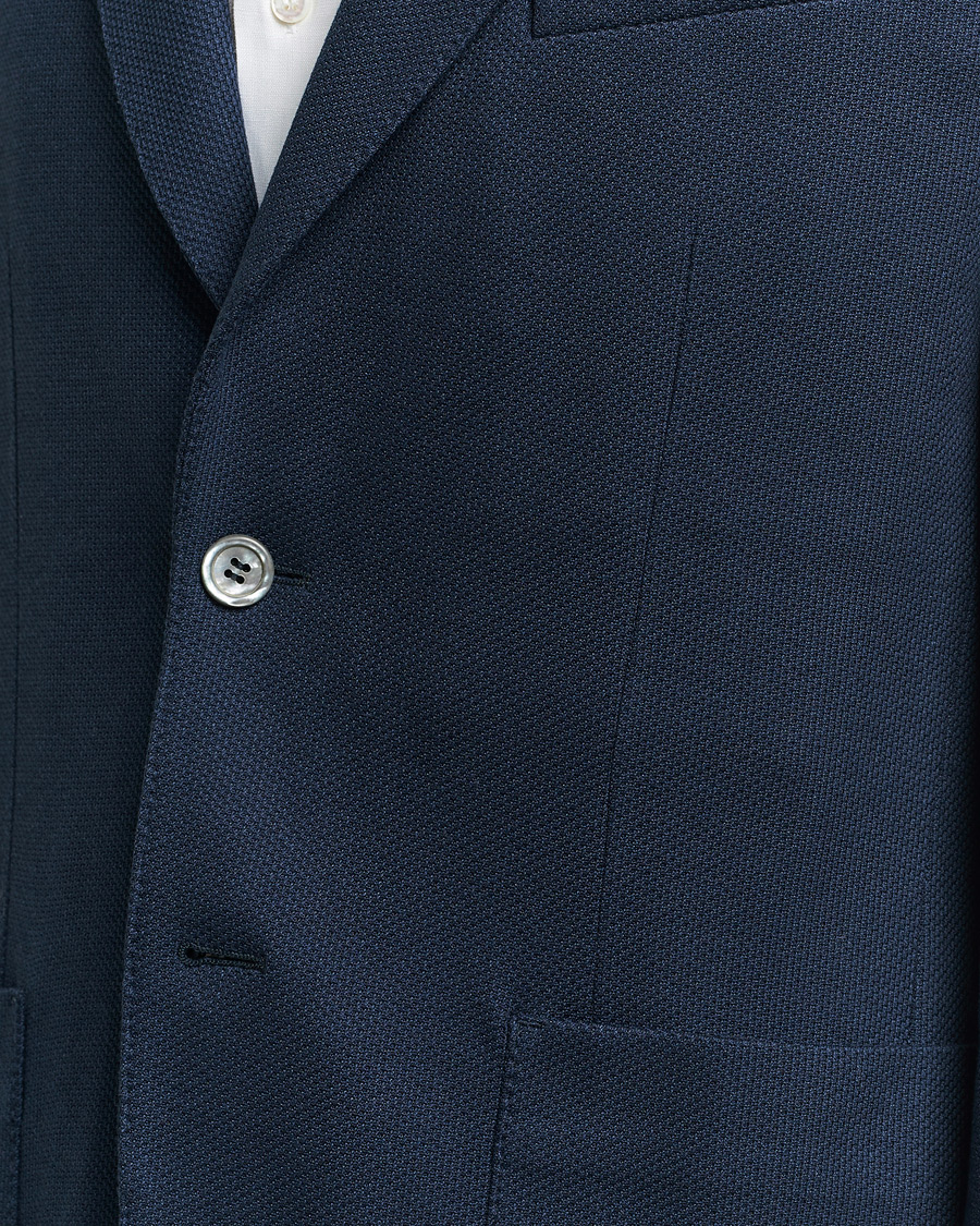 Herr | Kavajer | Brioni | Cotton/Silk Jersey Blazer Navy