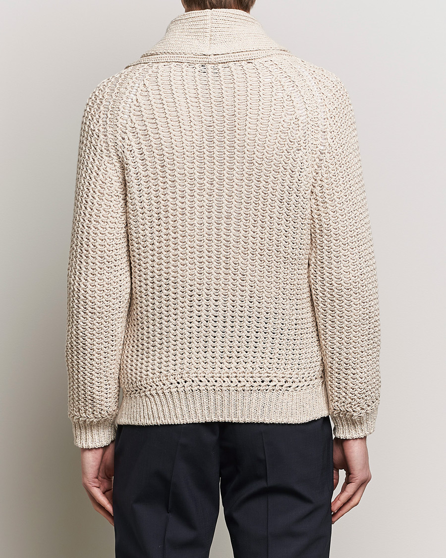 Herr | Tröjor | Brioni | Cotton/Wool Shawl Cardigan Light Beige