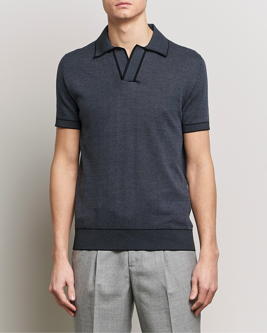 Herr | Italian Department | Brioni | Soft Cotton Polo  Navy