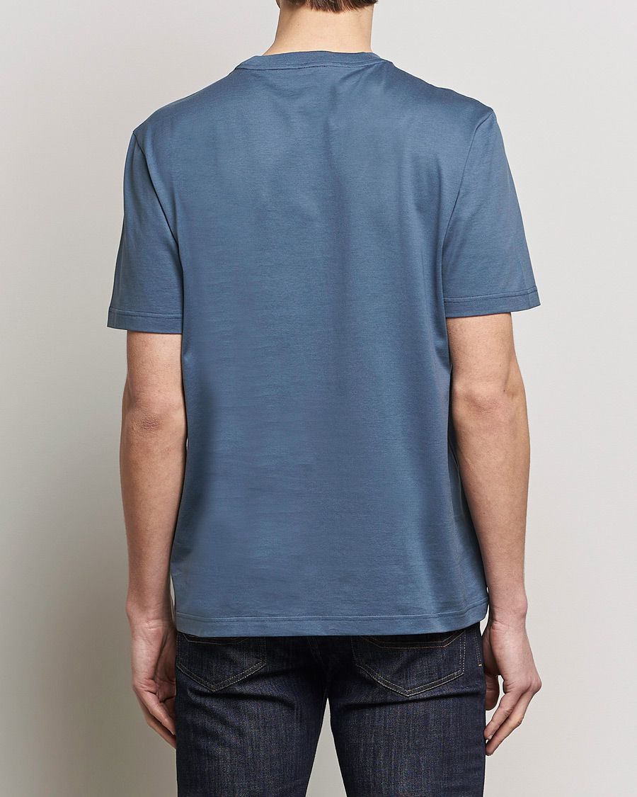 Herr | T-Shirts | Brioni | Short Sleeve Cotton T-Shirt Petroleum