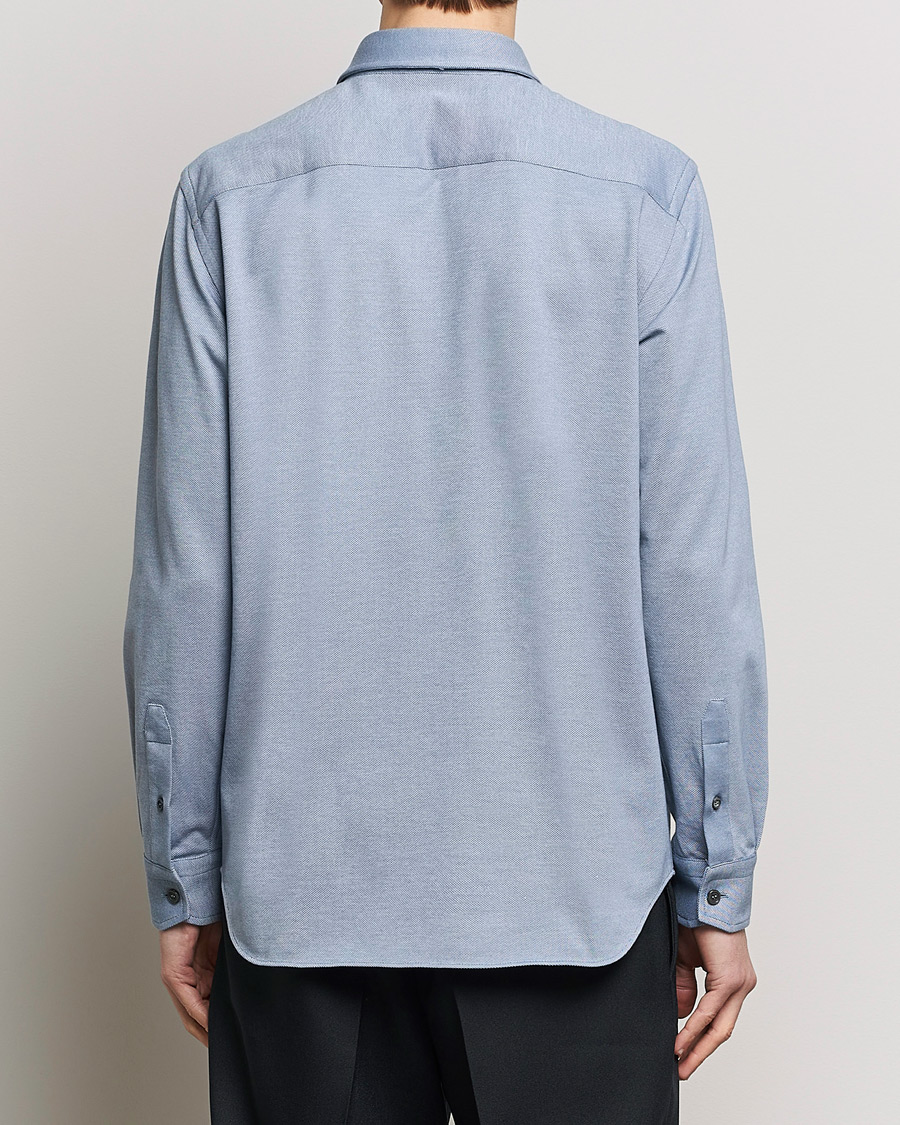 Herr | Skjortor | Brioni | Slim Fit Piquet Shirt Oxford Blue