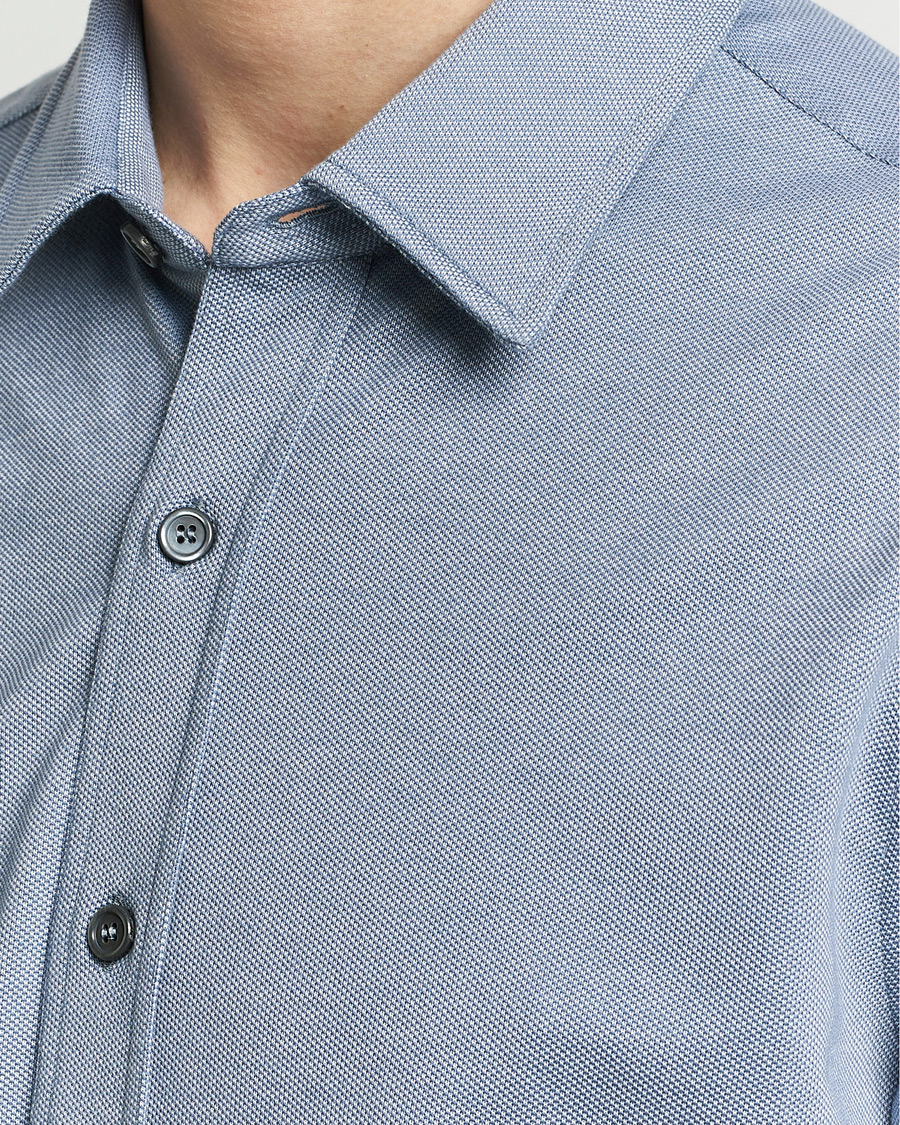 Herr | Skjortor | Brioni | Slim Fit Piquet Shirt Oxford Blue