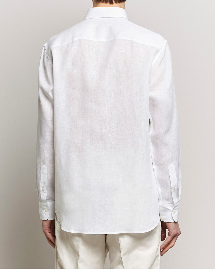 Herr | Skjortor | Brioni | Linen Sport Shirt White