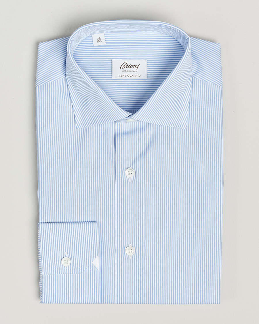 Herr | Skjortor | Brioni | Slim Fit Dress Shirt Light Blue Stripe