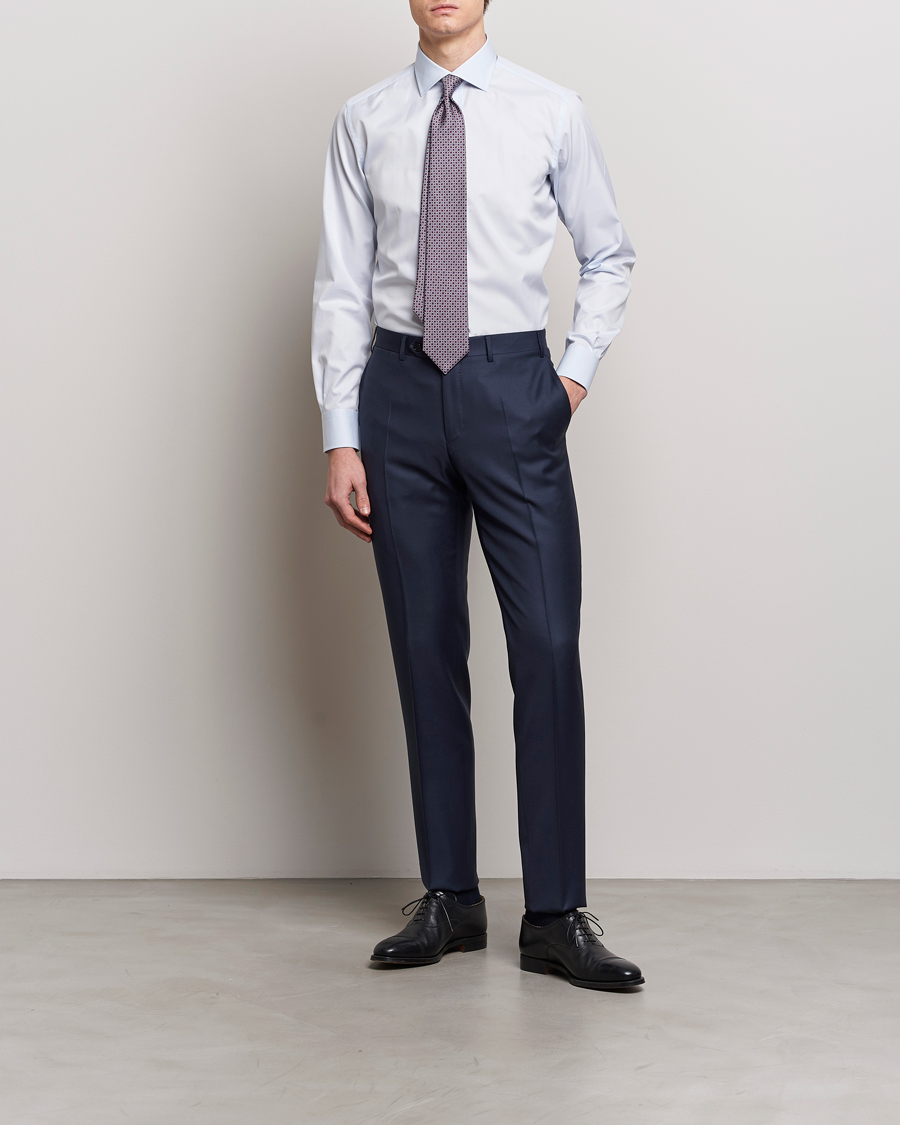 Herr | Businesskjortor | Brioni | Slim Fit Dress Shirt Light Blue