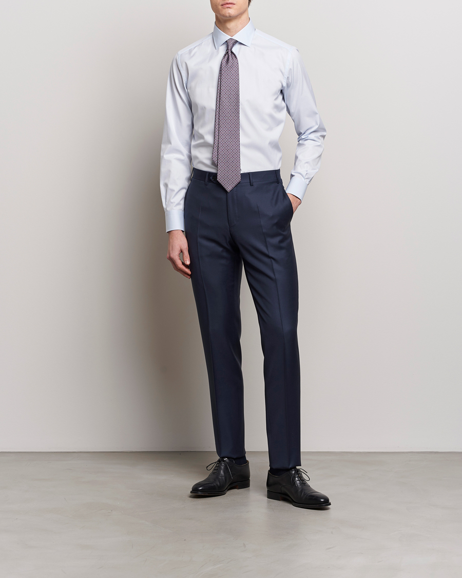 Herr | Quiet Luxury | Brioni | Slim Fit Dress Shirt Light Blue