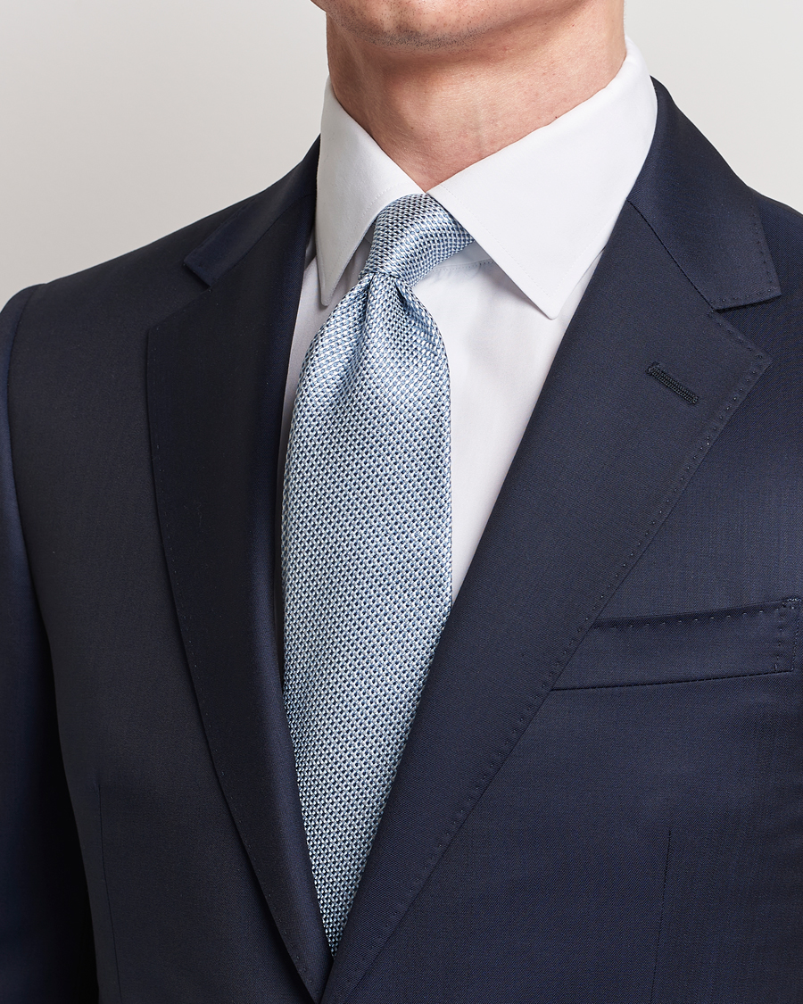 Herr | Brioni | Brioni | Structured Silk Tie Light Blue