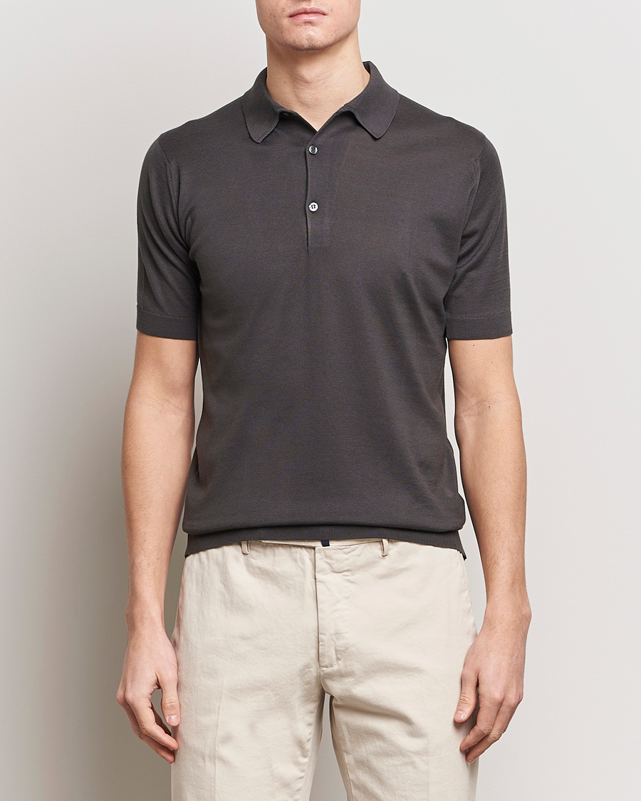 Herr | Best of British | John Smedley | Adrian Slim Fit Sea Island Polo Chocolat