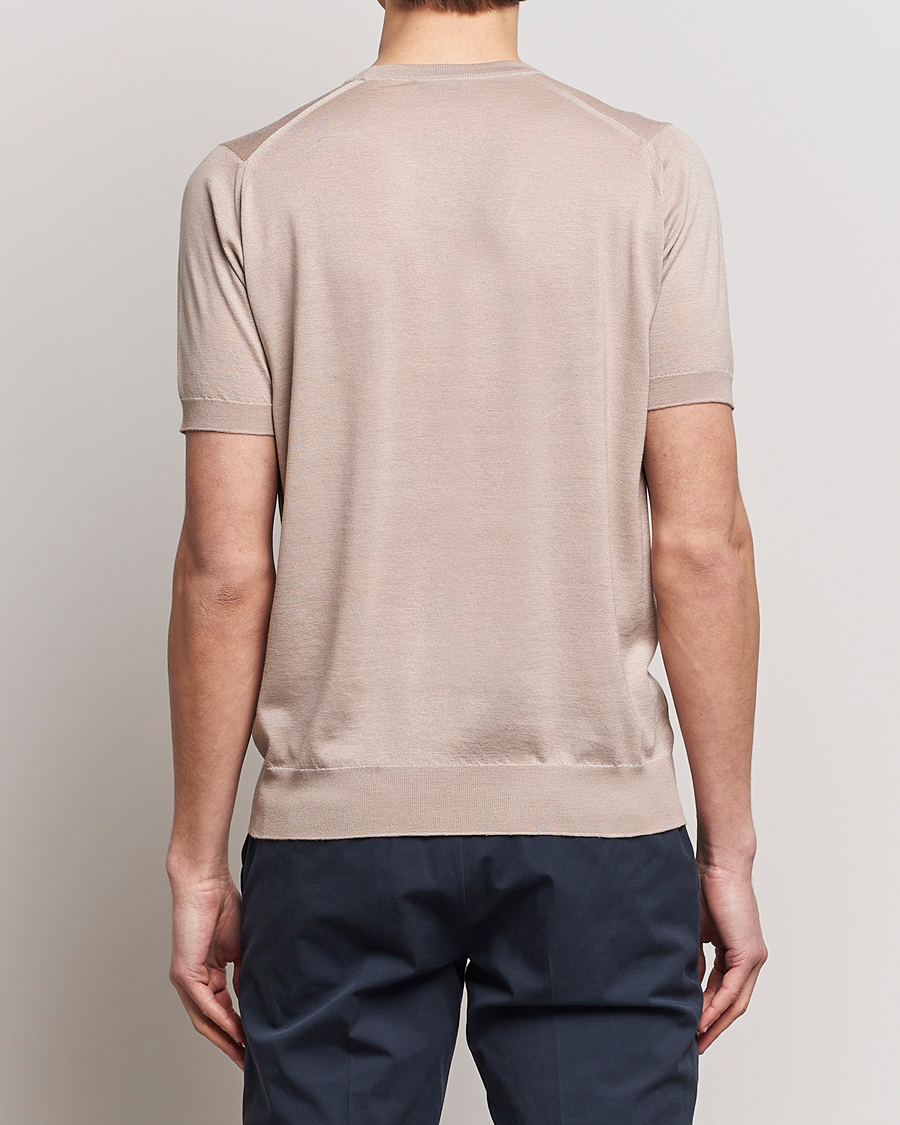 Herr | T-Shirts | John Smedley | Hilcote Wool/Sea Island Cotton T-Shirt Oat