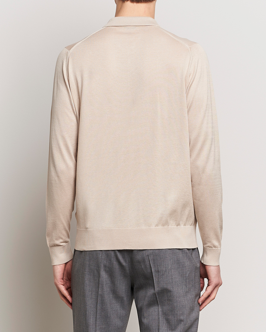 Herr | Tröjor | John Smedley | Shadow Tipped Sea Island Cotton Cardigan Almond