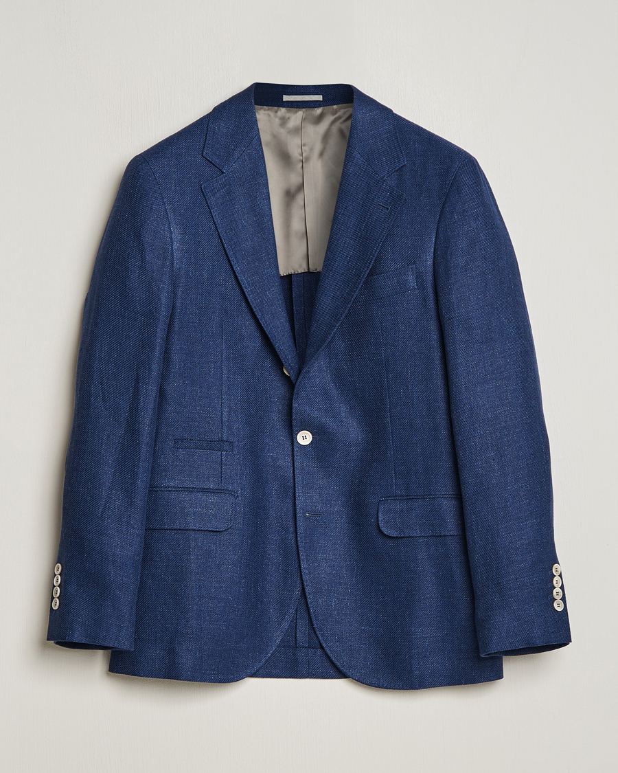 Herr | Kavajer | Brunello Cucinelli | Linen/Silk Blazer Indigo Blue