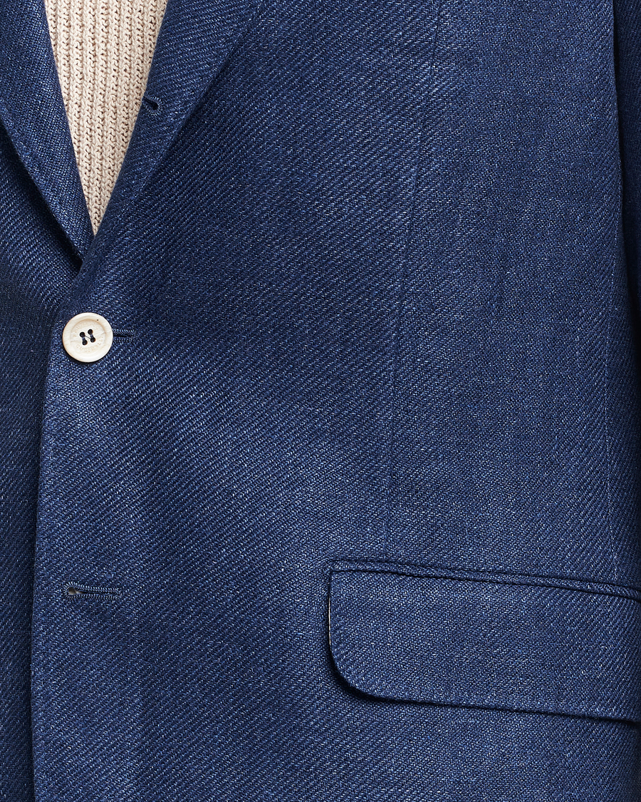 Herr | Kavajer | Brunello Cucinelli | Linen/Silk Blazer Indigo Blue