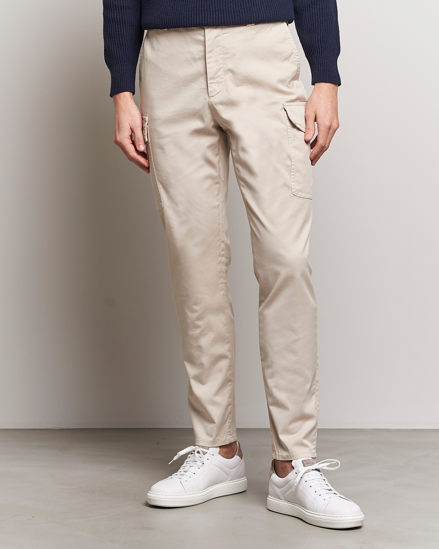 Herr | Cargobyxor | Brunello Cucinelli | Cotton Cargo Pants Light Beige